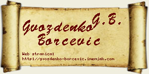 Gvozdenko Borčević vizit kartica